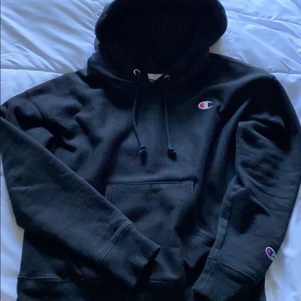 Champion Black Hoodie Urban Outfitters